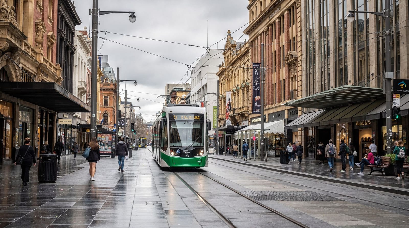 Bourke Street Mall : le cœur commerçant du CBD de Melbourne — Les grands magasins de Bourke Street Mall, la GPO, Melbourne Central et Emporium